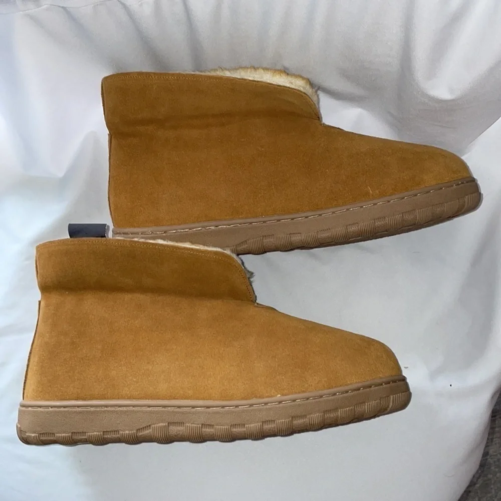 Guide Gear Suede Leather Australian Wool Men’s Roll Bootie Tan size 11